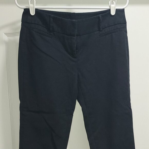 ANN TAYLOR LOFT MARISA CROPPED BLACK COLOR CAPRI PANTS - SIZE 4 - Picture 1 of 17